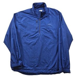Callaway Golf Windbreaker Mens XL Blue 1/4 Zip Pockets Pullover Jacket